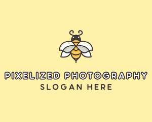 Yellow Honey Bee  logo design