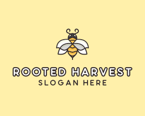 Yellow Honey Bee  logo design