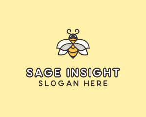 Yellow Honey Bee  logo design