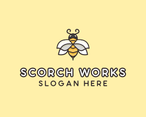 Yellow Honey Bee  logo design