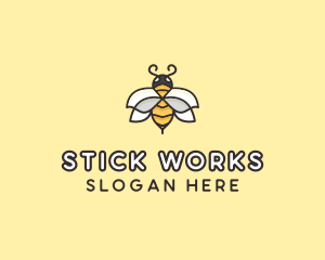 Yellow Honey Bee  logo design