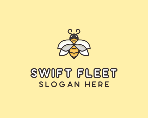 Yellow Honey Bee  logo design