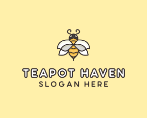 Yellow Honey Bee  logo design