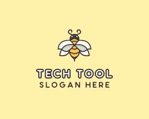 Yellow Honey Bee  logo design