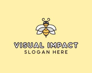 Yellow Honey Bee  logo design