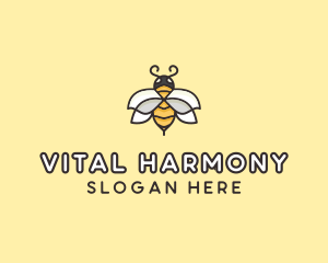 Yellow Honey Bee  logo design