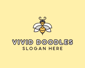 Yellow Honey Bee  logo design