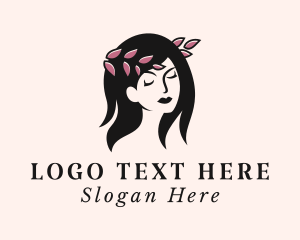 Headpiece - Woman Makeup Boutique logo design