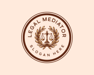 Legal Justice Scales logo design