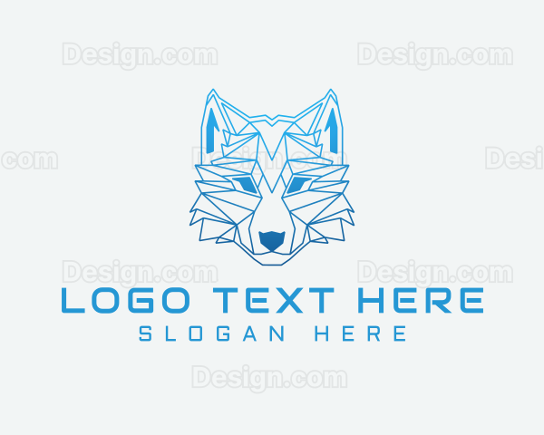 Gradient Geometric Wolf Logo