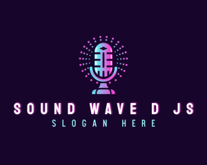 Podcast Music Broadcast logo design