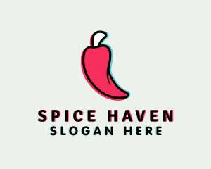 Glitch Chili Pepper logo