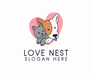 Cute Pet Love logo design