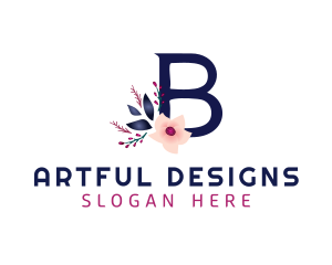 Floral Letter B Logo