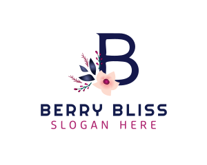 Floral Letter B logo design