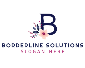 Floral Letter B logo design