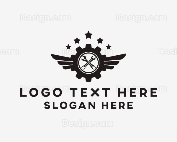 Automotive Cog Wrench Repair Logo