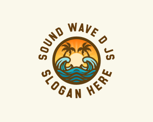 Resort Surfing Wave logo design