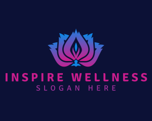 Lotus Flower Wellness logo design