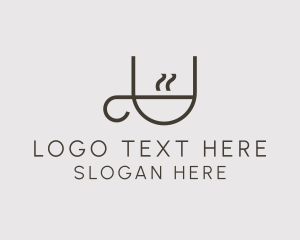 Outline Coffee Letter U logo