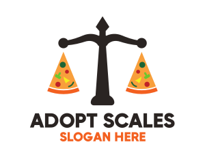 Pizza Diet Scales logo design