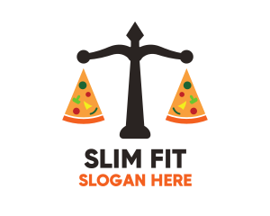 Pizza Diet Scales logo design