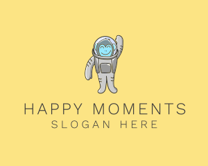 Happy Monkey Astronaut  logo design