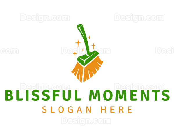 Sparkling Cleaning Broom Logo