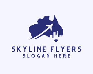 Australia Tour Airplane logo design