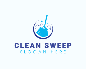 Broom Cleaning Sweeper logo