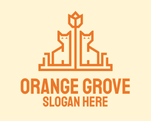 Orange Flower Cat logo