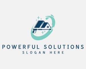 Pressure Washing Home Sanitation  logo design