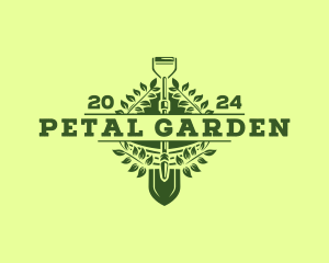 Garden Shovel Vines logo design