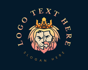 Lion King Crown Gradient logo