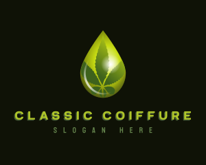 Hemp Oil Droplet logo design