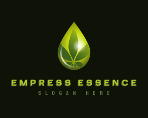 Hemp Oil Droplet logo design