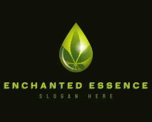 Hemp Oil Droplet logo design