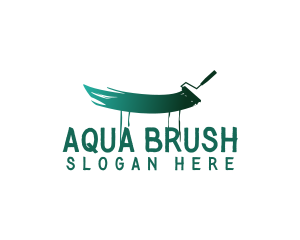 Roller Brush Paint logo design