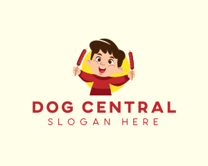 Boy Sausage Hot Dog logo design