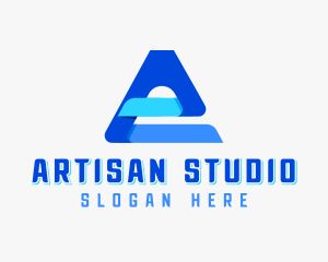 Media Studio Letter A logo design