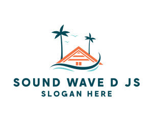 Tropical Tree Beach House logo design