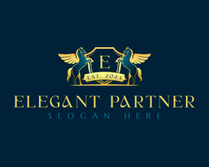 Pegasus Luxury Crest logo design