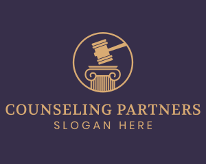 Gold Legal Pillar logo