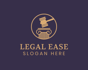 Gold Legal Pillar logo design