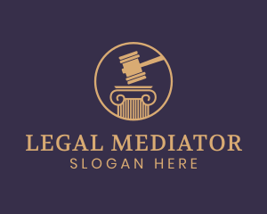 Gold Legal Pillar logo design