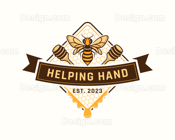 Organic Honey Bee Logo