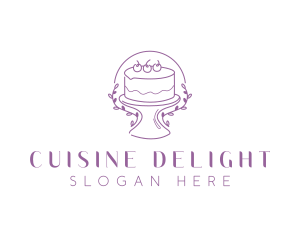 Floral Sweet Cake logo design