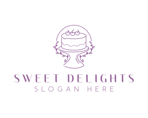 Floral Sweet Cake logo design