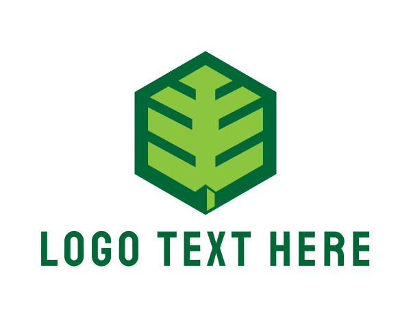 Green Hexagon logo example 4