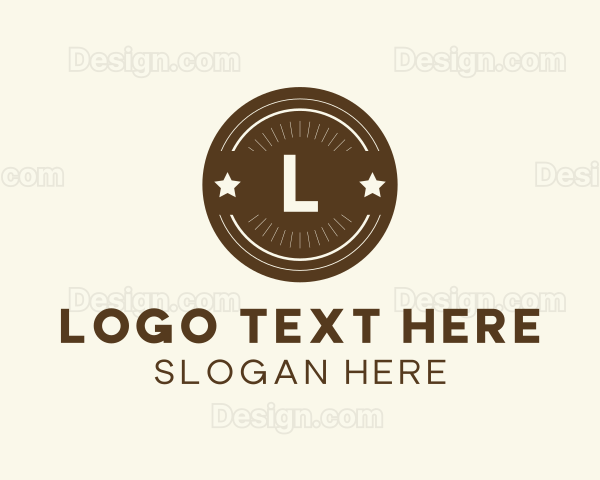 Hipster Badge Lettermark Logo